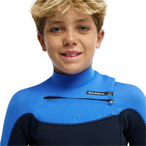 2026 Quiksilver Junior Everyday Sessions 4/3mm Chest Zip Neopreno 25CW213503 - Palace Blue